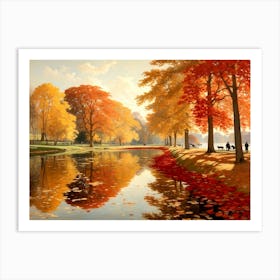 Default Autumn In Frederiksberg Park 1894 Andersens Depiction 2 Art Print