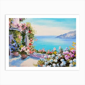 Balcony By The Sea Art Print