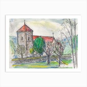 Godmersham Church 4th Jan 2025 Art Print