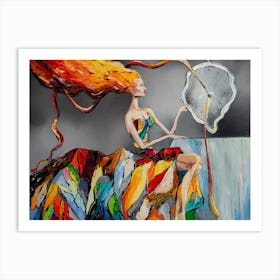 Everything passes Art Woman Painting Art Print