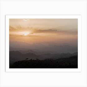 Sunset In Ethiopia, Africa Art Print