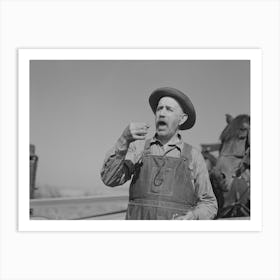 Cut Over Farmer Taking A Pinch Of Snuff Near Littlefork, Minnesota By Russell Lee Art Print