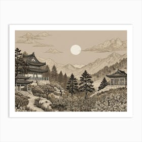 Chinese Landscape Painting 1 Art Print