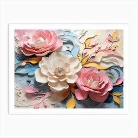 Paper Flowers 10 Art Print