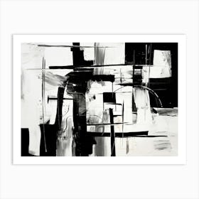 Mystery Abstract Black And White 7 Art Print