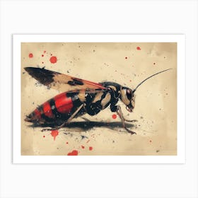 Calligraphic Wonders: Wasp Art Print