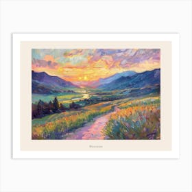 Western Sunset Landscapes Montana 3 Poster Art Print