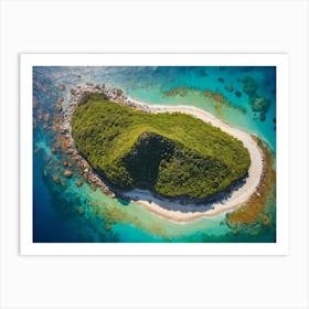 An Island In The Middle Of The Ocean Art Print