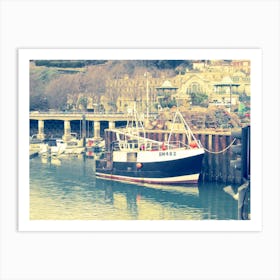 Boat Harbour Scene UK Ocean Great Yarmouth Art Print