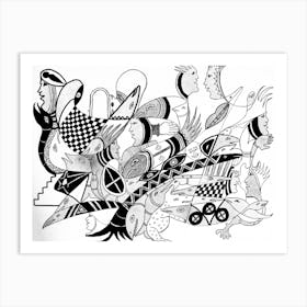 Hand made abstract artwork Art Print