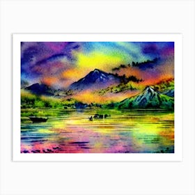 Mystic Reflections At Dusk  Art Print