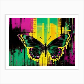 Butterfly On The Wall Art Print