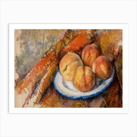 Four Peaches On A Plate, Paul Cézanne Art Print