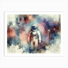 Abstract Of An Astronaut Art Print