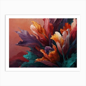 Abstract Flowers Art Print