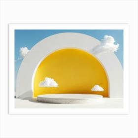 Cumulus Cloud Bathing In Sunlight Acting As A Metaphor For A Dream Resembling An Arch And Shaped Li 2 1 Art Print