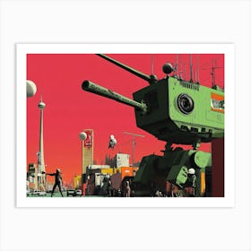 Robot City Art Print