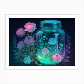 Jar Of Flowers 1 Art Print