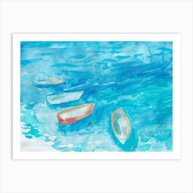 Boats In The Water 1 Art Print