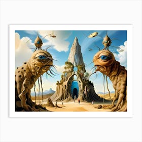 Surreal Aliens 1 Art Print