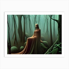 Waiting In The Woods Art Print