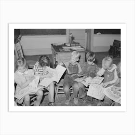 Untitled Photo, Possibly Related To Children Looking At Picture Books At School, Santa Clara, Utah Art Print