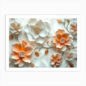 3d Flower Art Print