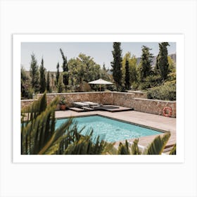 Italian Summer Pool Art Print