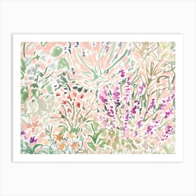 Pastel Pink Spring Floral Art Print