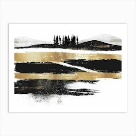 Black And Gold Canvas Print 35 Art Print