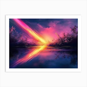 Rainbow Rays Art Print