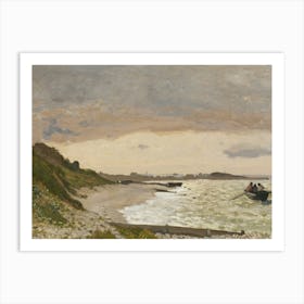 Vintage Painting Boat On The Beach 2 Art Print