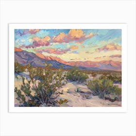 Western Sunset Landscapes Mojave Desert Nevada 2 Art Print
