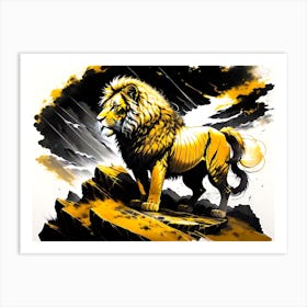 Lion art Art Print