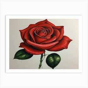 Red Rose 8 Art Print