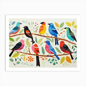 Colourful Bird Painting 6 Art Print