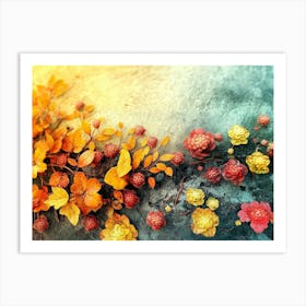 Colorful Autumn And Thanks Giving Art Print