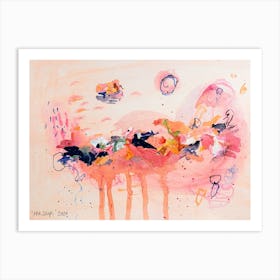 'Pea Soup' Motherhood Pink Art Print