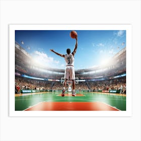 Basketball Player In Action 11 Art Print