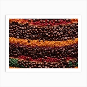 Coffee Beans Background 4 Art Print