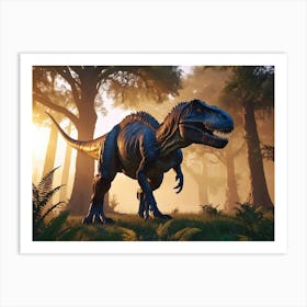 T-Rex In The Forest 1 Art Print