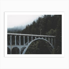 Bridge Through The Mountains Art Print