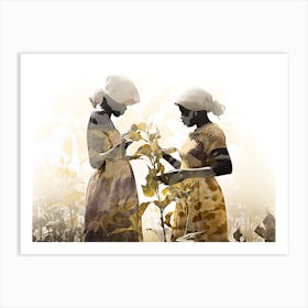 Two Women In A Field Art Print