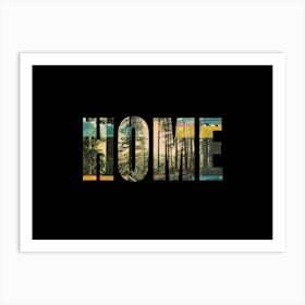 Home Poster Forest Photo Collage 6 Art Print