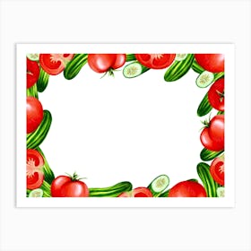 Vegetables Frame Art Print