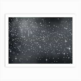 Grey White Tones Shining Star Background Art Print