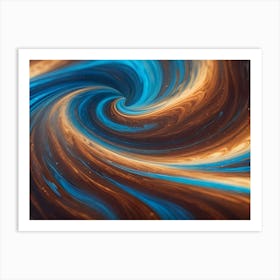 Abstract Image Of A Swirling Vortex Of Colors, Resembling A Galaxy Or A Cosmic Phenomenon 1 Art Print