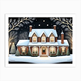 Christmas House Art Print