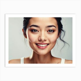 Asian Woman Smiling Art Print