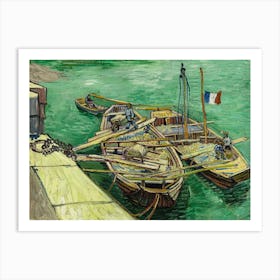 Vincent Van Gogh, Quay with Men Unloading Sand Barges, 1888. Museum Folkwang, Essen | HD Remastered Immaculate Art Print